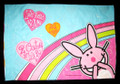 STANDARD - Jim Benton's "It's Happy Bunny" -  Bunny Hearts PILLOWCASE