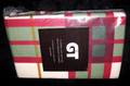 STANDARD - GT - Red, Green & Cream Plaid TWO FLANNEL PILLOWCASES