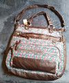 New with Tags -- Mudd Kennedy Brown, Pink & Teal Floral Print Tote Bag