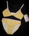 GIRLS 10-12 (MEDIUM) - Gyrl Company - Pink & Lavender Dots on Yellow BRA & PANTY SET