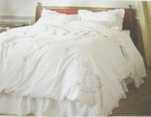 white cutwork duvet cover