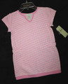 GIRLS 4 -  LUCY SYKES - Pink/White Stripe DESIGNER TOP