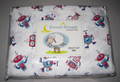 FULL / DOUBLE -  Sweet Dreams - Red, Blue Gray Robots on White SHEET SET
