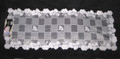 DURA-KLEEN - 16 X 45 inch White Lace TABLERUNNER