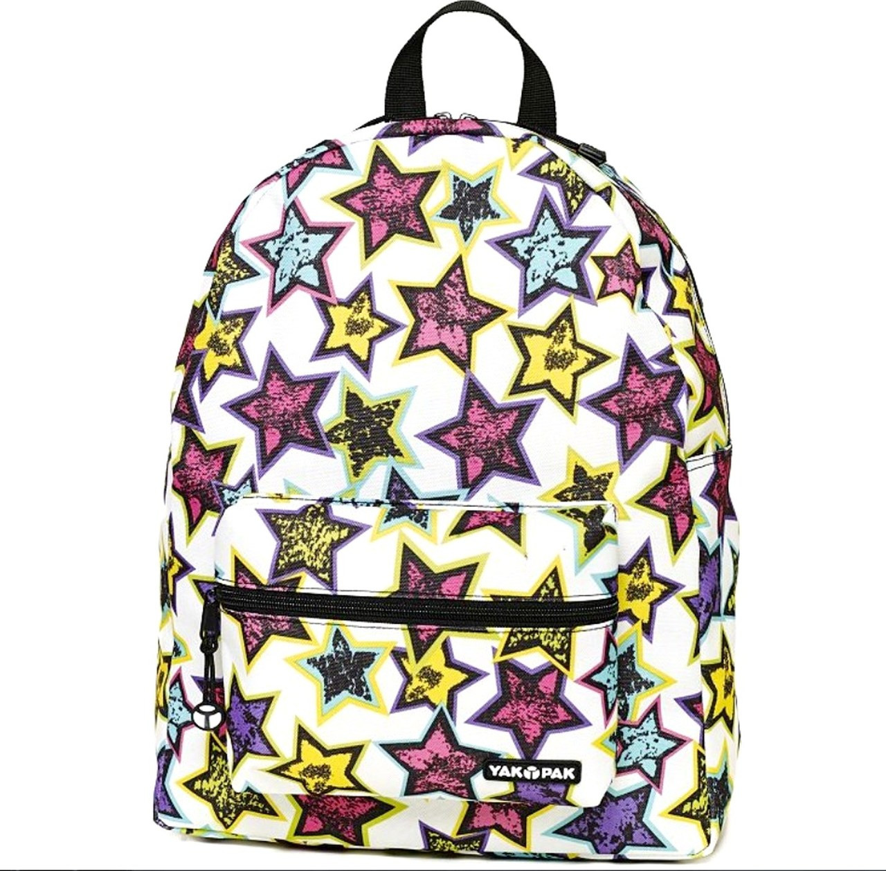 purple and white backpack