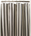 FABRIC - Magic Makeover - Regal Stripe Black & White SHOWER CURTAIN