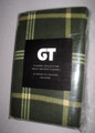 STANDARD - GT -  Forest Green & Beige Plaid TWO FLANNEL PILLOWCASES