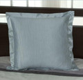 EURO SIZE - East End Living - Aurora Pintucked Shimmery Grayish Pastel Teal Polyester SHAM