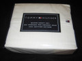 QUEEN - Tommy Hilfiger - Cream Herringbone Weave 300 TC 100% Cotton Sateen SHEET SET