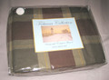 KING - Fabiana Collection - Carin's Plaid Olive Green, Gold & Brown Heavyweight 100% Cotton Portuguese FLANNEL SHEET SET