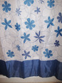 FABRIC - Duck River - Blue Flowers & Circles SHOWER CURTAIN