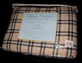 QUEEN - Fabiana Collection - Victor Beige, Blue, Black & Red Plaid Heavyweight 100% Cotton Portuguese FLANNEL SHEET SET