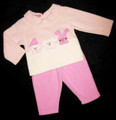 GIRLS 3 - 6 MONTHS - Teddy Boom - Baby Animal Friends Pink FLEECE PLAYSET