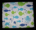 FULL / DOUBLE -  Kids Collection -  Whales, Fish & Octopus on White Polyester Microfiber SHEET SET