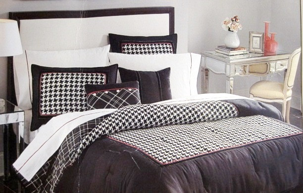 King Jaclyn Smith Haberdasher Decorator Pillow Bedskirt Sham