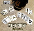 West Point Playing Cards. Custom poker depicting cadets and Academy landmarks.