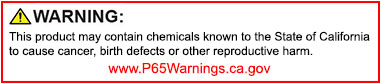 P65 Warning