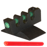 Our Fiber Optic Front Sight comes with both red and green Fiber Optic rods (0.050" Diameter) The rods are not installed at time of purchase. Your color choice will need to be installed with the front sight installation.