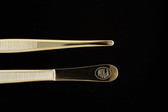 NOLA Professional 4-3/4 inch (12 cm) Flat Point Tip, Gold-Plated  Stamp Tongs
