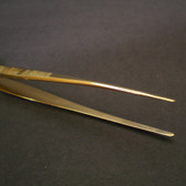 NOLA Professional XL 6-inch Gold-Plated Stamp Tongs with Flat/Straight  Pointed Tip