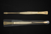 NOLA Professional XL 6 -inch Gold-Plated Stamp Tongs with Flat Spade Tip