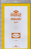 265 x 109 mm Prinz Stamp Mount (Prinz 109 B/C), 15strips per pack
