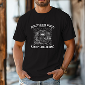 Discover the World Through Stamp Collecting T-Shirt - a NOLA Stamp Shop Orginal Design