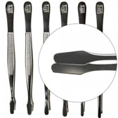 Professional XL 6 inch Nickle Stamp Tongs with Flat Spade Tip