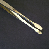 NOLA Professional XL 6 inch Nickel-Plated Stamp Tongs with Flat Spade Tip