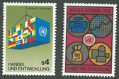 United Nations - Offices in Vienna, Scott Cat. No. 35- 36, MNH