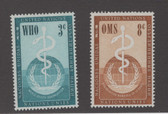 United Nations - Offices in New York, Scott Cat. Nos. 43 - 44, MNH