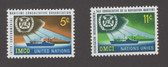 United Nations - Offices in New York, Scott Cat. No. 123 - 124, MNH