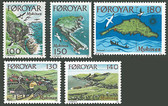 Faroe Islands, Scott Cat Nos. 31 - 35 (Set), MNH