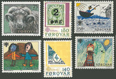 Faroe Islands 1979 Year Set, Scott Cat Nos. 42 - 47, MNH
