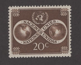 United Nations -  Offices in New York, Scott Cat. No. 8, MNH