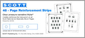 Mylar Square Hole Page Reinforcements  (ACC100) - 34 Reinforcement Strips from Retired Dealer's Stock