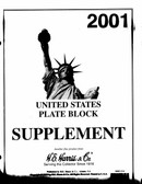 2001  H. E. Harris U.S. Plate Block Album Supplement
