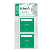 2X2 Color Coded Holder Dime-6 Per Blister Pack