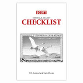 Scott Postage Stamp Checklist:  US Federal and State Ducks