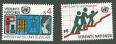 United Nations - Offices in Vienna, Scott Cat. No. 15 - 16, MNH