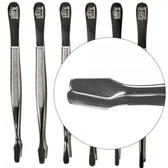 SAFE Tongs -  Gold Plated 4-3/4 in Bent Spade Tip 