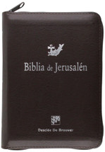 BIBLIA DE JERUSALÉN - Bolsillo con Zipper - Canto Plateado
