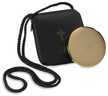 Gold Pyx with Leather Purse