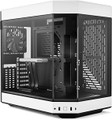 HYTE Y60 Modern Aesthetic Dual Chamber Panoramic Tempered Glass Mid-Tower ATX Computer Gaming Case with PCIE 4.0 Riser Cable Included, Snow White 