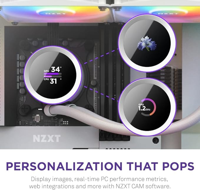 Black NZXT Kraken 240 RGB - 240 - PC Station Inc.