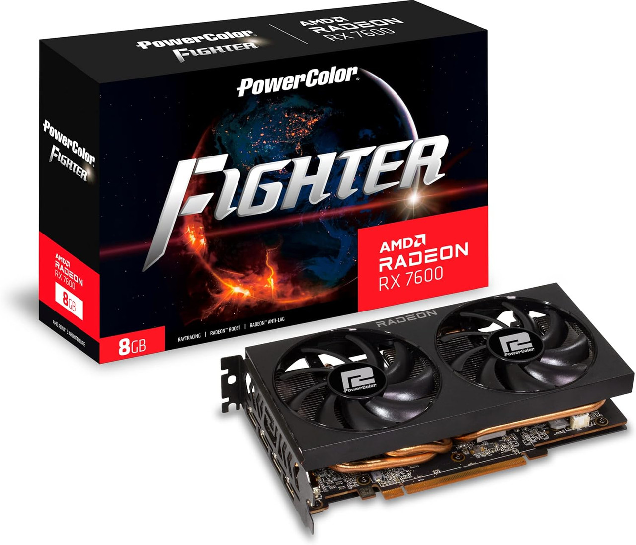 PowerColor Fighter AMD Radeon RX 7600 Gaming Graphics Card - PC