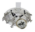 Dressage Horse and Rider Silver Wine Charms, Set of 6