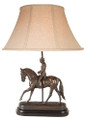 Dressage Man Lamp with Linen Shade