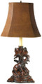 Sitting Fox Lamp With Faux Leather Shade