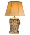 7 Antique Gold Prancing Horses Vase Lamp